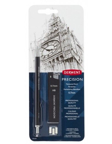 PORTAMINAS DERWENT PRECISION PUNTA 0,7MM HB CON RECAMBIO