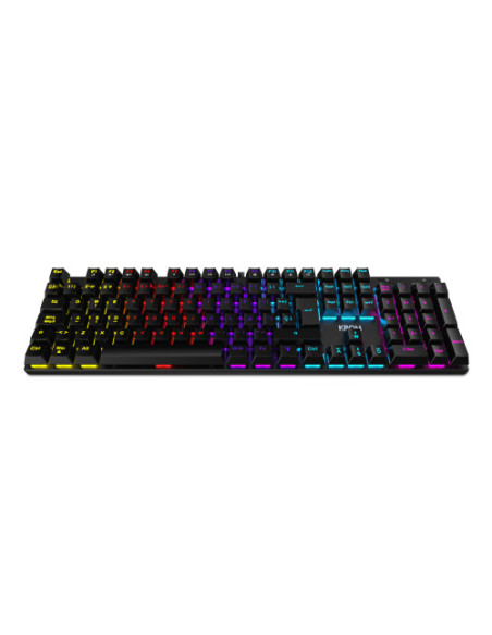 KROM TECLADO GAMING KASIC. MECANICO. TECLAS RETROILUMINADAS RAINBOW. USB