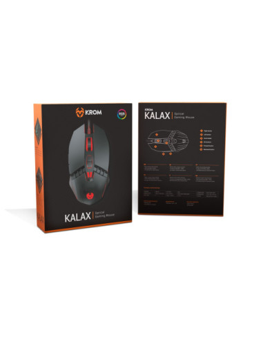 KROM RATON GAMING KALAX. OPTICO 800-3200 DPI....