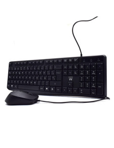 EWENT KIT TECLADO + RATON CON ESCRITURA SILENCIOSA 2