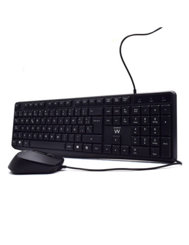EWENT KIT TECLADO + RATON CON ESCRITURA SILENCIOSA