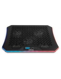 KROM BASE REFRIGERACION PORTATIL HASTA 19". SOPORTE SMARTPHONE. HUB 2 X USB. RGB (NXKROMKOOLER)