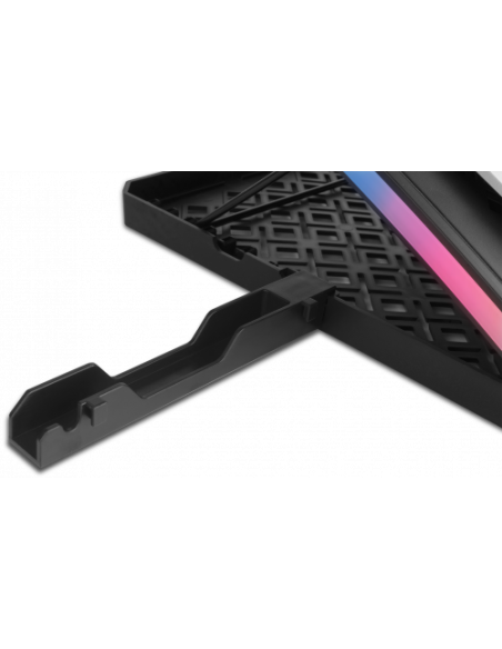 KROM BASE REFRIGERACION PORTATIL HASTA 19". SOPORTE SMARTPHONE. HUB 2 X USB. RGB (NXKROMKOOLER)