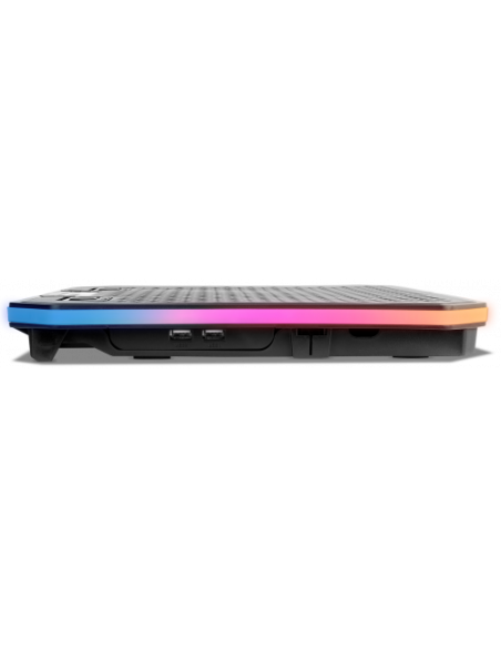 KROM BASE REFRIGERACION PORTATIL HASTA 19". SOPORTE SMARTPHONE. HUB 2 X USB. RGB (NXKROMKOOLER)