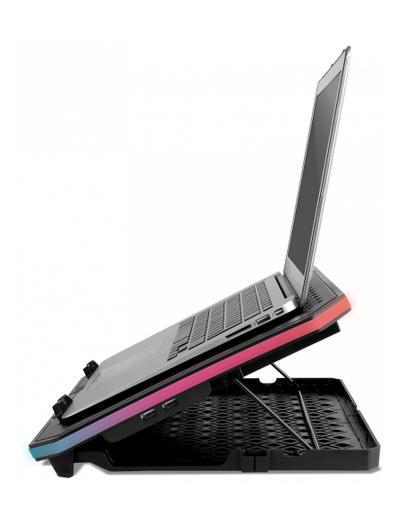 KROM BASE REFRIGERACION PORTATIL HASTA 19". SOPORTE SMARTPHONE. HUB 2 X USB. RGB (NXKROMKOOLER)