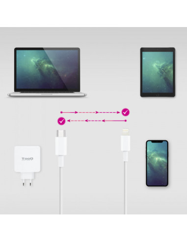 NANOCABLE CABLE LIGHTNING A USB-C, 1.0 M