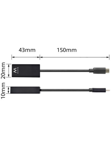 EWENT CONVERSOR USB-C a HDMI HEMBRA 4K/30Hz