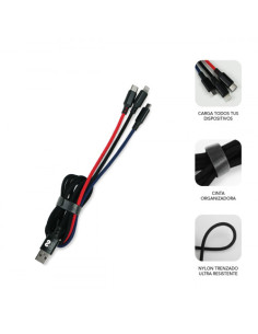PREMIUM CABLE 3EN1 (2.4A) MICRO USB+TYPE C+LIGHTING 2
