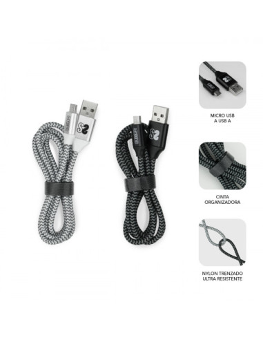 PACK 2 CABLES USB A – MICRO USB (2.4A)...