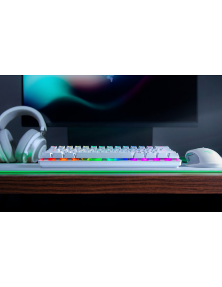 TECLADO RAZER HUNTSMAN MINI MERCURY RED SWICTH (USA) (RZ03-03390400-R3M1)