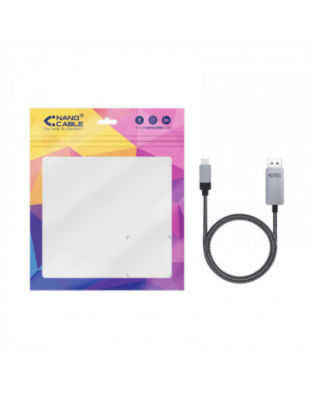 NANOCABLE CABLE CONVERSOR USB-C A DISPLAYPORT, 1.8 M