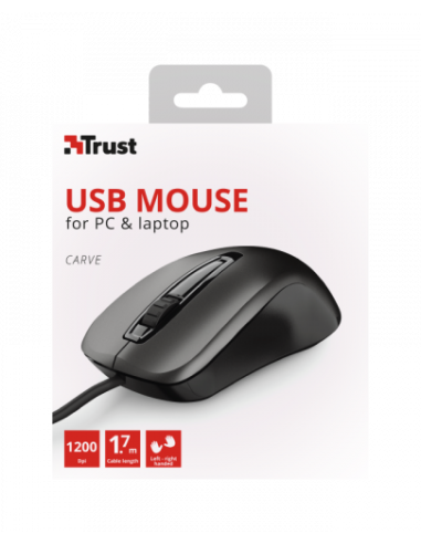 TRUST RATÓN ÓPTICO CON CONEXIÓN USB CARVE