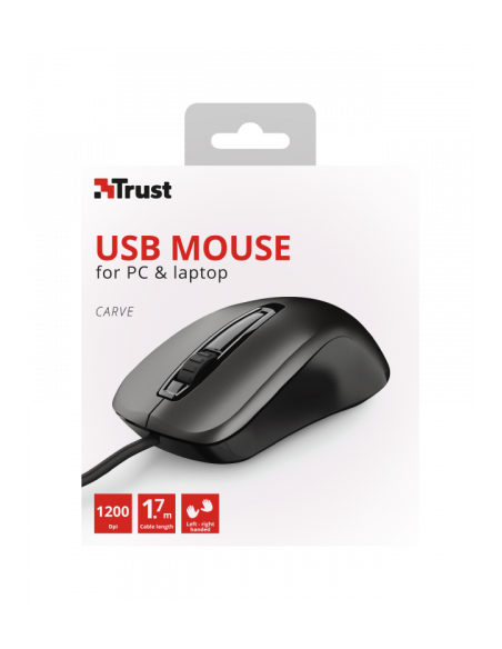 TRUST RATÓN ÓPTICO CON CONEXIÓN USB CARVE