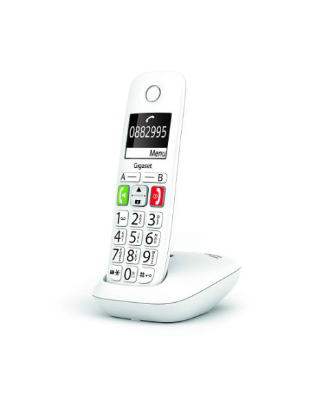 SIEMENS -GIGASET TELEFONO FIJO INALAMBRICO E290 TECLAS GRANDES Y PANTALLA DE ALTA VISIBILIDAD 150 CONTACTOS BLANCO SIEMENS -GIGASET TELEFONO FIJO INALAMBRICO E290 TECLAS GRANDES Y PANTALLA DE ALTA VISIBILIDAD 150 CONTACTOS BLANCO