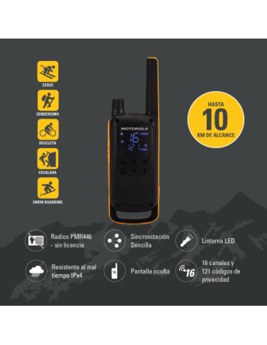PACK 2 WALKIE TALKIE T82 EXTREME MOTOROLA...