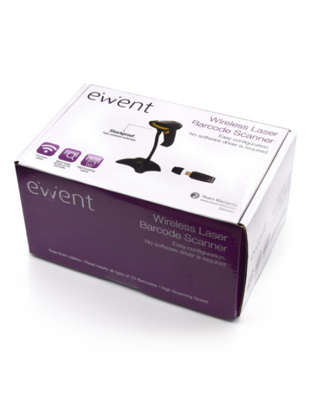 EWENT LECTOR DE CODIGOS DE BARRA LASER, WIRELESS EWENT 3430