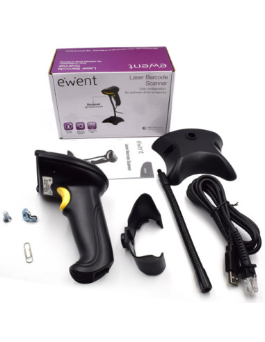 EWENT LECTOR DE CODIGOS DE BARRA USB, LASER...