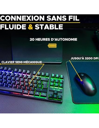 GAMING COMBO - KORP + KEYBOARD+MOUSE+PAD 4 EN 2