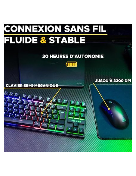 GAMING COMBO - KORP + KEYBOARD+MOUSE+PAD 4 EN 2