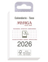 TACO DE CALENDARIO MYRGA 1383 MURAL AÑO 2025 6,5X10,5CM "PEQUEÑO"