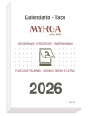 TACO DE CALENDARIO MYRGA 1385 MURAL AÑO 2022 14X20 "GRANDE"