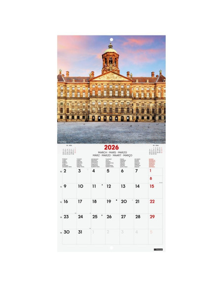 CALENDARIO FINOCAM 2026 PARED 18X18CM AMSTERDAM INTL