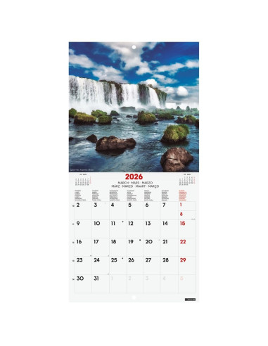 CALENDARIO FINOCAM 2026 PARED 18X18CM NATURE INTL