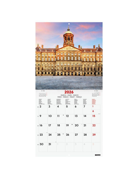 CALENDARIO FINOCAM 2026 PARED 30X30CM AMSTERDAM INTL