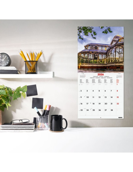 CALENDARIO FINOCAM 2026 PARED 30X30CM MADRID INTL