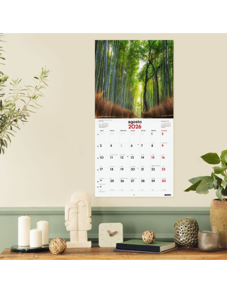 CALENDARIO FINOCAM 2026 PARED 30X30CM NATURALEZA