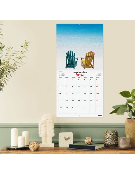 CALENDARIO FINOCAM 2026 PARED 30X30CM PAISAJES PARADISIACOS