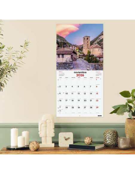 CALENDARIO FINOCAM 2026 PARED 30X30CM PUEBLOS ENCANTO