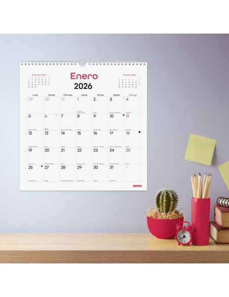 CALENDARIO FINOCAM 2026 PARED CHIC ES 30X30CM BLANCO