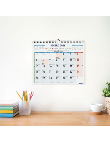 CALENDARIO FINOCAM 2026 PARED COLOR ESCRIBIR M 30X24,7CM 2026