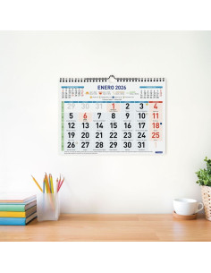 CALENDARIO FINOCAM 2026 PARED COLOR NUMEROS GRANDES M...