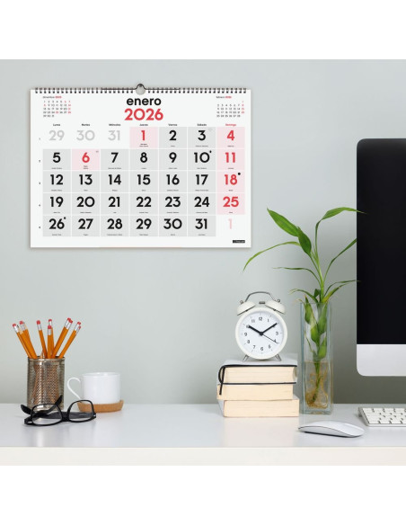 CALENDARIO FINOCAM 2026 PARED NUMEROS GRANDES L 43X31CM