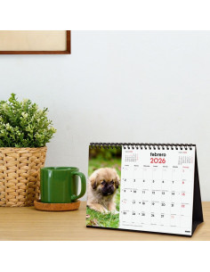 CALENDARIO FINOCAM 2026 SOBREMESA CACHORROS 21X15CM