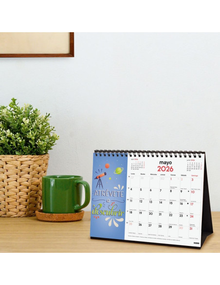 CALENDARIO FINOCAM 2026 SOBREMESA FRASES INSPIRADORAS 21X15CM