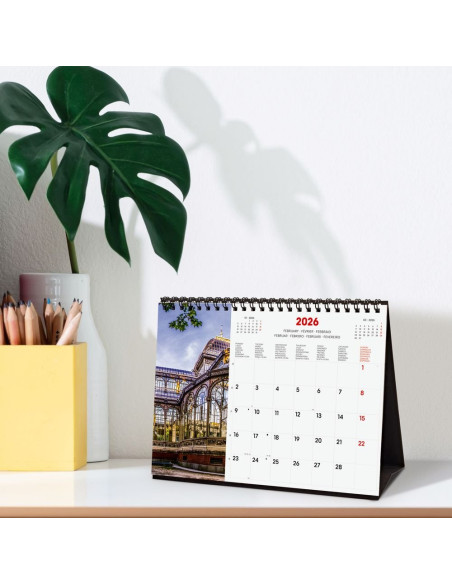 CALENDARIO FINOCAM 2026 SOBREMESA MADRID INTL 21X15CM