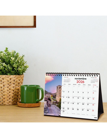 CALENDARIO FINOCAM 2026 SOBREMESA PUEBLOS ENCANTO 21X15CM