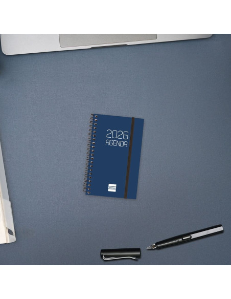 AGENDA ANUAL ESPIRAL FINOCAM 2026 OPAQUE E3 SEMANA VISTA HORIZONTAL AZUL