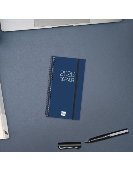 AGENDA ANUAL ESPIRAL FINOCAM 2026 OPAQUE E9 SEMANA VISTA HORIZONTAL AZUL