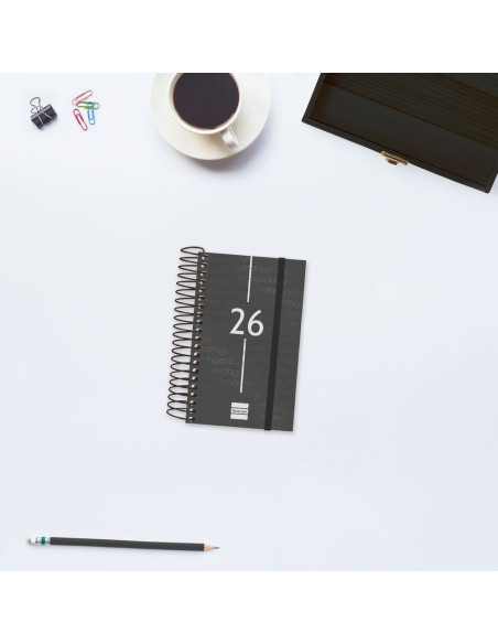 AGENDA ANUAL ESPIRAL FINOCAM 2026 YEAR E3 DÍA PÁGINA NEGRO