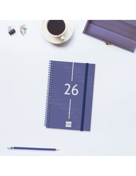 AGENDA ANUAL ESPIRAL FINOCAM 2026 YEAR E5 SEMANA VISTA HORIZONTAL AZUL