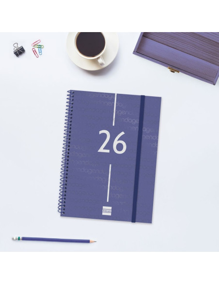 AGENDA ANUAL ESPIRAL FINOCAM 2026 YEAR E10 SEMANA VISTA HORIZONTAL AZUL