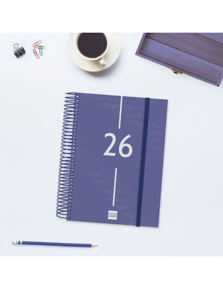 AGENDA ANUAL ESPIRAL FINOCAM 2026 YEAR E10 DÍA PÁGINA AZUL