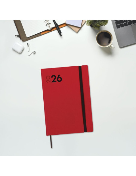 AGENDA ANUAL FINOCAM 2026 MARA Y10 DÍA PÁGINA ROJO