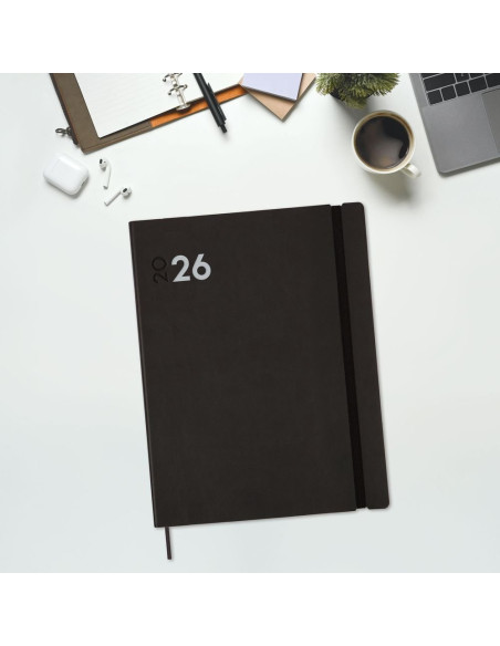 AGENDA ANUAL FINOCAM 2026 MARA Y12 DÍA PÁGINA NEGRO