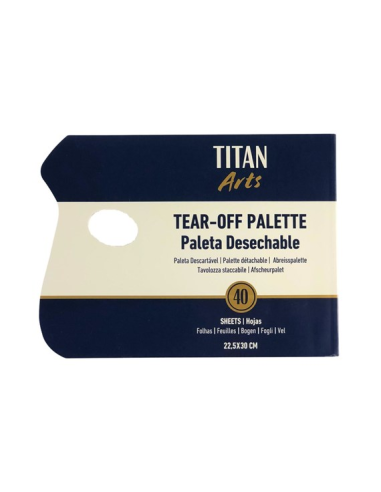 PALETAS DESECHABLES TITAN ARTS 22,5X30CM 40 HOJAS