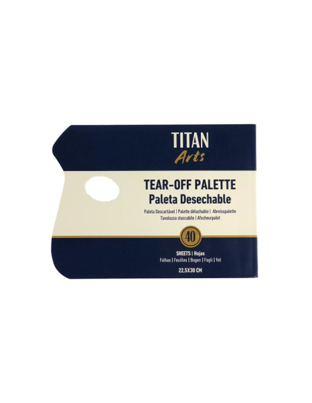 PALETAS DESECHABLES TITAN ARTS 22,5X30CM 40 HOJAS